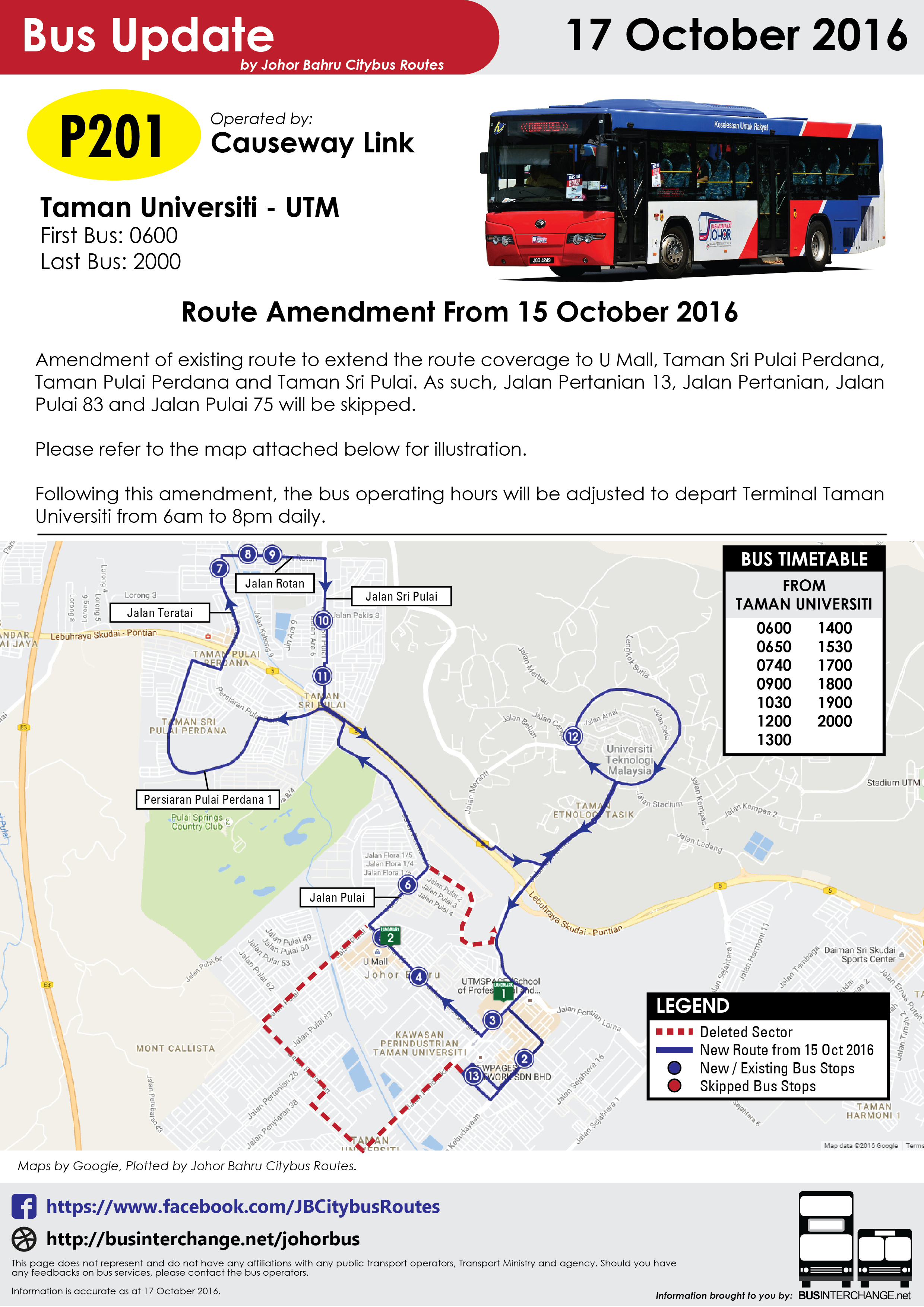 Amended route and new route difference of P201. Amended route and new route difference of P201.